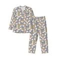thumbnail image 1 of Lsque Cute Rabbit Pattern Long Sleeve Pajama Set for Men - Soft 2-Piece Sleepwear and Loungewear Set with Pockets, Comfy Nightwear-X-Large, 1 of 7