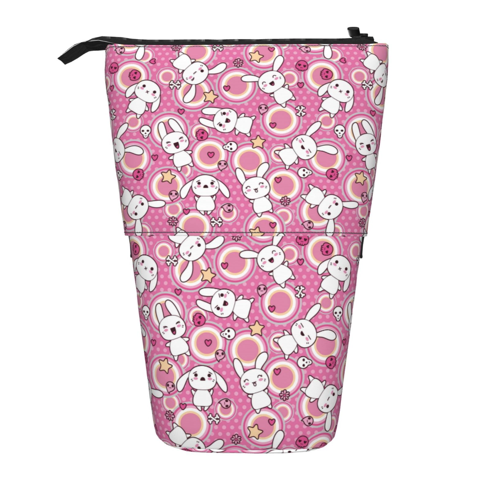 Lsque Cute Rabbit Pattern Telescopic Pencil Bag Pen Holder Stationery ...