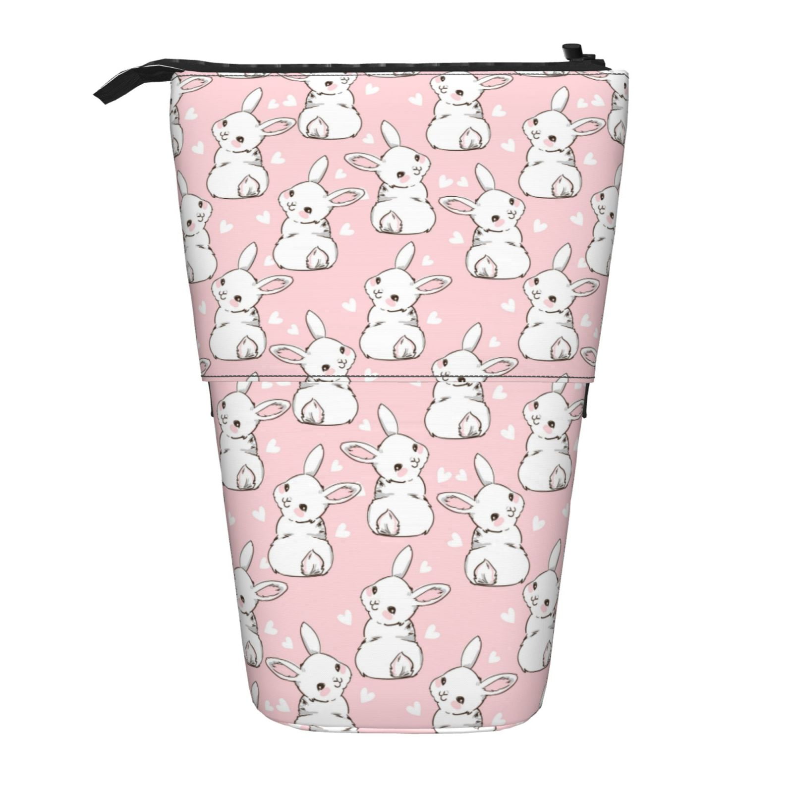 Lsque Cute Rabbit Pattern Telescopic Pencil Bag Pen Holder Stationery ...