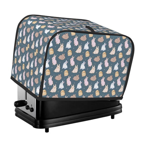 Lsque Cute Rabbit Print 2 Slice Toaster Cover , Kitchen Appliance Dustproof Protector , Toaster Protector Dustproof Kitchen Appliance Cover