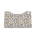 thumbnail image 1 of Lsque Cute Rabbit Printed Long Tissue Box Cover Holder, Facial Paper Organizer Dispenser,Triangle with Bottom Belt, PVC Leather Decorative Organizer, 1 of 9