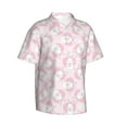 thumbnail image 1 of Lsque Cute Rabbit pattern Hawaiian Shirt for Men, Unisex Summer Beach Casual Short Sleeve Button Down Shirts-XX-Large, 1 of 9