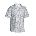 thumbnail image 1 of Lsque Cute Rabbit pattern Hawaiian Shirt for Men, Unisex Summer Beach Casual Short Sleeve Button Down Shirts-, 1 of 9
