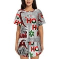 thumbnail image 1 of Lsque Cute Santa Women's Short-Sleeved Pajama Set - 2 Piece Soft and Lightweight Sleepwear Set-XX-Large, 1 of 9