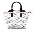 thumbnail image 1 of Lsque Cute Shark Pattern Leather Rivet Shoulder Bag – Elegant Genuine Leather & Microfiber PU Crossbody with Detachable Adjustable Strap, 1 of 5