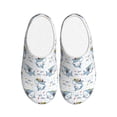 thumbnail image 1 of Lsque Cute Shark Pattern Womens Comfort Cotton on Scuff With Memory Foam and Anti-skid Sole Slipper-46/47, 1 of 7