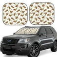 thumbnail image 1 of Lsque Cute Sloth 2 PCS Windshield Sun Shade | CarFoldable Window Covers | Car Accessories Reflect UV for Universal Cars SUV Truck | Small, 1 of 7