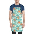 thumbnail image 1 of Lsque Cute Sloth on Floral Tree Waterproof Apron Chef Aprons for Men Heavy Duty Chemical Work Apron Extra Long Grilling Aprons with Adjustable Bib Apron, 1 of 9