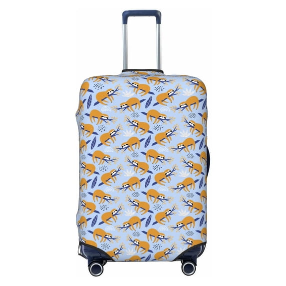 Lsque Cute Sloth Printed Luggage Cover, Travel Luggage Protector,Scratch and Dirt Resistant, Fits 18-32 Inch Luggage - Small