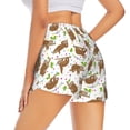 thumbnail image 1 of Lsque Cute Sloth Printed Women's Running Shorts with Liner Pockets,Elastic Quick Dry Workout Athletic Gym Yoga Shorts,Womens High Waist Shorts-Small, 1 of 9