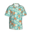 thumbnail image 1 of Lsque Cute Sloth on Floral Tree pattern Hawaiian Shirt for Men, Unisex Summer Beach Casual Short Sleeve Button Down Shirts-Small, 1 of 9