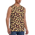 thumbnail image 1 of Lsque Cute Small Farm Birds Print Men's Cotton Blend Sleeveless Muscle Shirts (S-3XL)- Moisture Wicking, Odor Protection, UPF 30+,X-Large, 1 of 8