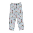 thumbnail image 1 of Lsque Cute Snowflake Dachshund Print Women's Pajama Pants, Lounge Pant - Comfortable Home Wear,Elastic Waistband, Stylish Design-, 1 of 9