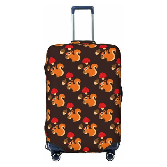 Lsque Cute Squirrel Printed Luggage Cover, Travel Luggage Protector,Scratch and Dirt Resistant, Fits 18-32 Inch Luggage - Medium