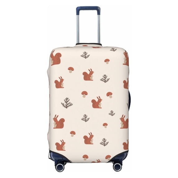 Lsque Cute Squirrel Printed Luggage Cover, Travel Luggage Protector,Scratch and Dirt Resistant, Fits 18-32 Inch Luggage - Medium
