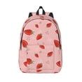 thumbnail image 1 of Lsque Cute Strawberry C Pattern Canvas Daypack, Durable Backpack, High-quality Versatile Backpack,Vintage Compact Backpack-Small, 1 of 6