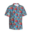 thumbnail image 1 of Lsque Cute Strawberry Flower Pot pattern Hawaiian Shirt for Men, Unisex Summer Beach Casual Short Sleeve Button Down Shirts-X-Large, 1 of 9