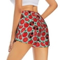 thumbnail image 1 of Lsque Cute Tomato Printed Women's Running Shorts with Liner Pockets,Elastic Quick Dry Workout Athletic Gym Yoga Shorts,Womens High Waist Shorts-X-Large, 1 of 9