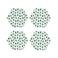 thumbnail image 1 of Lsque Cute Turtle Pattern 4" Drink Coasters Set of 4, PVC Leather Absorbent Coasters, Table Coaster Set Decorative Coffee Cup Coasters Housewarming Gift -Hexagon, 1 of 6