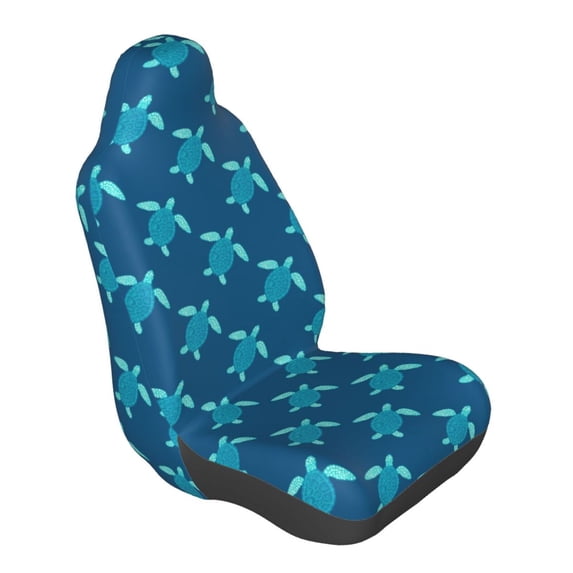 Lsque Cute Turtle Pattern Car Seat Covers for Front Seats , Waterproof Seat Covers for Cars, Sporty Front Seat Covers,Car Seat Cover Protector Front Seats