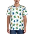 thumbnail image 1 of Lsque Cute Turtle Pattern Mens Polo Golf Shirts Funny Graphics Shorts Sleeve Button Shirts Baseball T-shirt-X-Large, 1 of 7