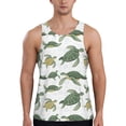 thumbnail image 1 of Lsque Cute Turtle Pattern Mens Tank Tops Muscle Athletic Quick Dry Sleeveless Workout Fitness T Shirts Beach Tank Top, Loose-fit Sleeveless Shirt for Men-, 1 of 7