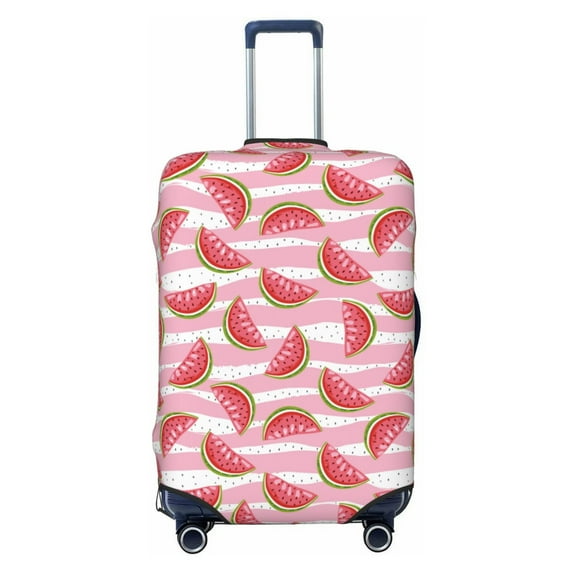 Lsque Cute Watermelon Printed Luggage Cover, Travel Luggage Protector,Scratch and Dirt Resistant, Fits 18-32 Inch Luggage - X-Large