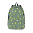 thumbnail image 1 of Lsque Cute Yoga Frogs Pattern Canvas Daypack, Durable Backpack, High-quality Versatile Backpack,Vintage Compact Backpack-Small, 1 of 6