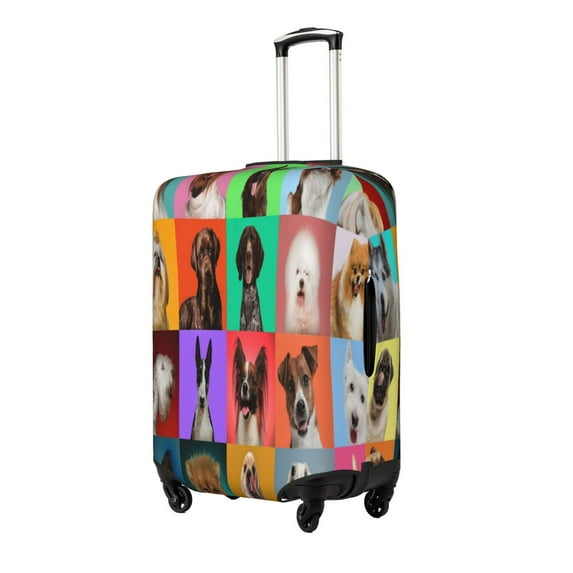 Lsque Cute doggies Printed Luggage Cover, Travel Luggage Protector,Scratch and Dirt Resistant, Fits 18-32 Inch Luggage-Large