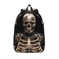 thumbnail image 1 of Lsque Cyber Skeleton With Tattoos Pattern Canvas Daypack, Durable Backpack, High-quality Versatile Backpack,Vintage Compact Backpack-Small, 1 of 6