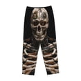 thumbnail image 1 of Lsque Cyber Skeleton With Tattoos Print Women's Pajama Pants, Lounge Pant - Comfortable Home Wear,Elastic Waistband, Stylish Design-XX-Large, 1 of 9