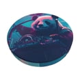 thumbnail image 1 of Lsque DJ Panda Hot Air Balloon Pattern Round Bar chair cushion covers Velvet Fabric Premium Comfort Protects from Scratches and Stains for 14-17 Inch Chair-14 inch, 1 of 7