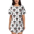 thumbnail image 1 of Lsque DOG IS WEARING PIRATE COSTUME Women's Short-Sleeved Pajama Set - 2 Piece Soft and Lightweight Sleepwear Set-Small, 1 of 9