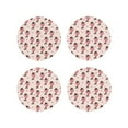 thumbnail image 1 of Lsque Dachshund Dog Heart Pattern 4" Drink Coasters Set of 4, PVC Leather Absorbent Coasters, Table Coaster Set Decorative Coffee Cup Coasters Housewarming Gift -Round Shape, 1 of 6