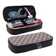 thumbnail image 1 of Lsque Dachshund Dog Heart Printed Big Capacity PU Leather Pencil Case Large Pencil Pouch Stationery Pen Bag Pencil Holder for Teen, 1 of 6