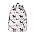 thumbnail image 1 of Lsque Dachshund Dog Pattern Canvas Daypack, Durable Backpack, High-quality Versatile Backpack,Vintage Compact Backpack-Small, 1 of 1