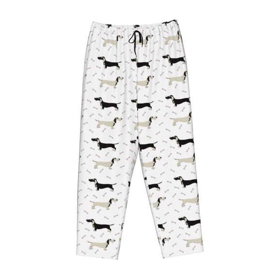 Lsque Dachshund Dog Print Women's Pajama Pants, Lounge Pant - Comfortable Home Wear,Elastic Waistband, Stylish Design-Medium