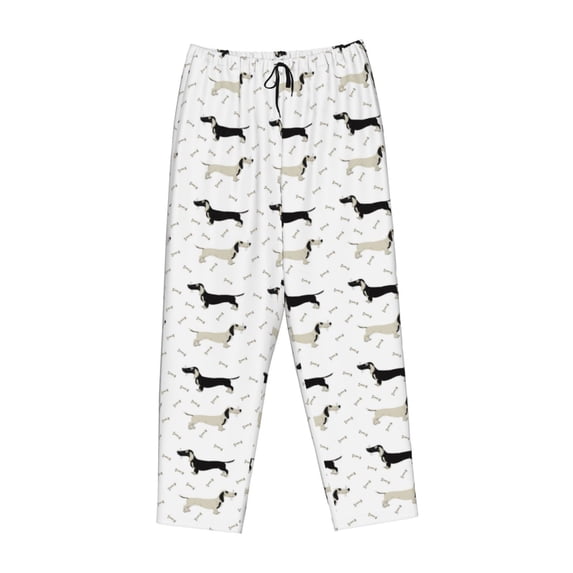 Lsque Dachshund Dog Print Women's Pajama Pants, Lounge Pant - Comfortable Home Wear,Elastic Waistband, Stylish Design-Medium