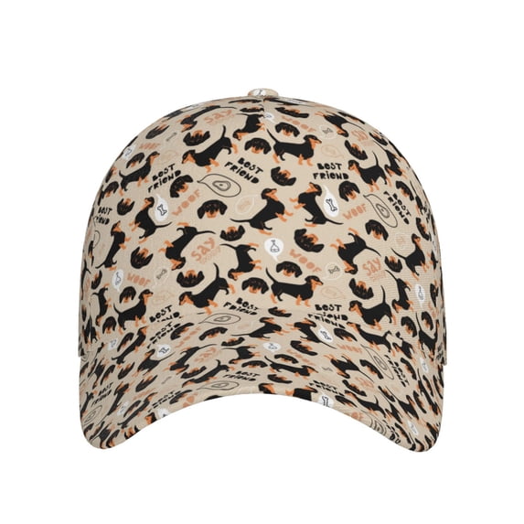 Lsque Dachshund Dog Puppy Baseball Cap Trucker Low Profile Hat Golf Dad Hat Adjustable Original Classic Unconstructed Plain Cap Men Women