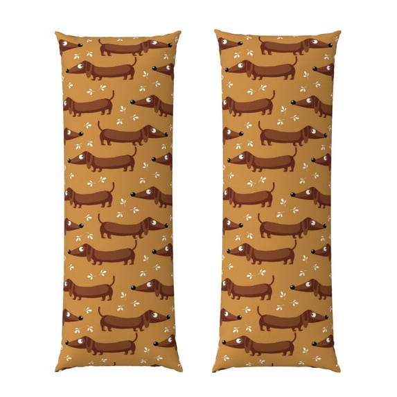 Lsque Dachshund Dog Puppy Body Pillow Case Cover,Ultra-Soft Microfiber Bed Pillow Cases 20x54 inches,Elegant Bedding,Breathable Durable Pillow Cover with Envelope Closure