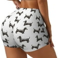 thumbnail image 1 of Lsque Dachshund Dog Puppy Pattern High Waisted Biker Shorts for Women-Tummy Control Fitness Athletic Workout Running Yoga Gym Shorts,Moisture-Wicking-XX-Large, 1 of 9