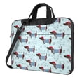 thumbnail image 1 of Lsque Dachshund Dog Puppy Pattern Laptop Bag – Portable & Slim Single-Shoulder Computer Case with Adjustable Strap, Protective, Lightweight for 13”/14”/15.6” Laptops, 1 of 8