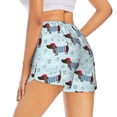 thumbnail image 1 of Lsque Dachshund Dog Puppy Printed Women's Running Shorts with Liner Pockets,Elastic Quick Dry Workout Athletic Gym Yoga Shorts,Womens High Waist Shorts-, 1 of 9