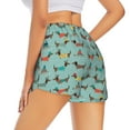 thumbnail image 1 of Lsque Dachshund Dog Puppy Printed Women's Running Shorts with Liner Pockets,Elastic Quick Dry Workout Athletic Gym Yoga Shorts,Womens High Waist Shorts-, 1 of 9
