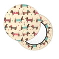 thumbnail image 1 of Lsque Dachshund Dog Puppy Round Bar chair cushion covers Velvet Fabric Premium Comfort Protects from Scratches and Stains for 14-17 Inch Chair- 12 inch, 1 of 7