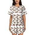 thumbnail image 1 of Lsque Dachshund Dog Puppy Women's Short-Sleeved Pajama Set - 2 Piece Soft and Lightweight Sleepwear Set-Medium, 1 of 9