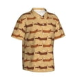 thumbnail image 1 of Lsque Dachshund Dog Puppy pattern Hawaiian Shirt for Men, Unisex Summer Beach Casual Short Sleeve Button Down Shirts-Large, 1 of 9