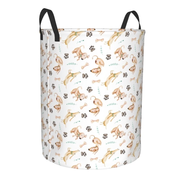 Lsque Dachshund Dog Puppy pattern Laundry Hamper Basket, Tall Woven Rope Hamper Basket for Clothes, Lightweight Storage Basket, Collapsible Waterproof-Medium