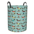 thumbnail image 1 of Lsque Dachshund Dog Puppy pattern Laundry Hamper Basket, Tall Woven Rope Hamper Basket for Clothes, Lightweight Storage Basket, Collapsible Waterproof-Small, 1 of 8