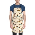 thumbnail image 1 of Lsque Dachshund Dog Waterproof Apron Chef Aprons for Men Heavy Duty Chemical Work Apron Extra Long Grilling Aprons with Adjustable Bib Apron, 1 of 9